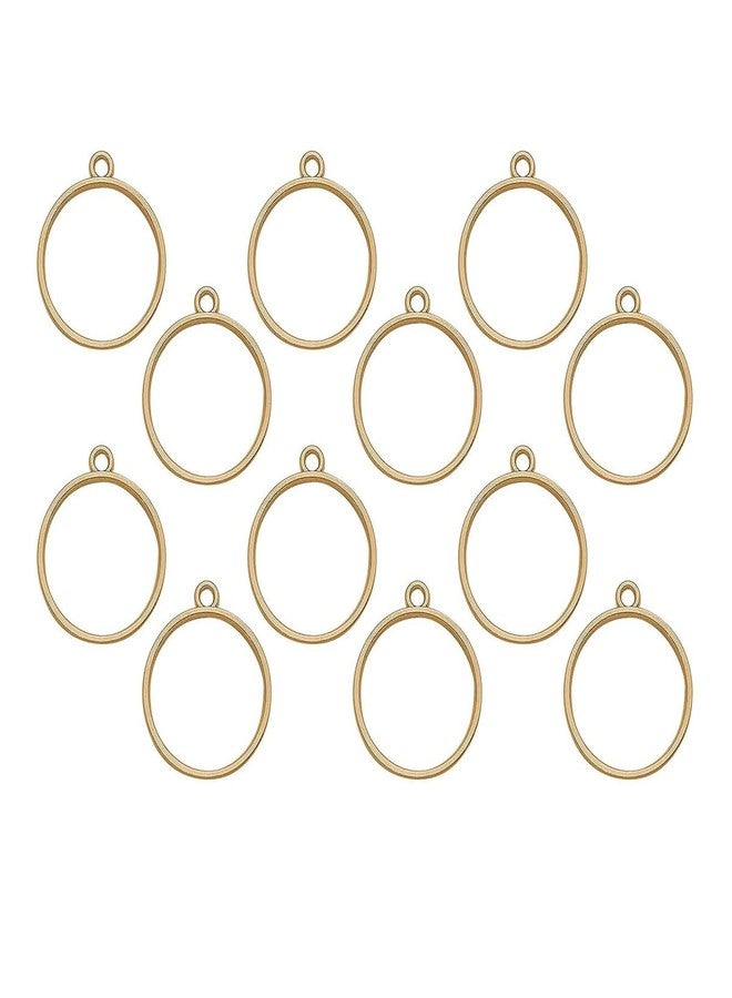 Excellentcrafts 25mm Gold Round Frame Pendants, Bezel Charms Open Back Bezel Pendants DIY Crafts (10 Pcs) - Image 1